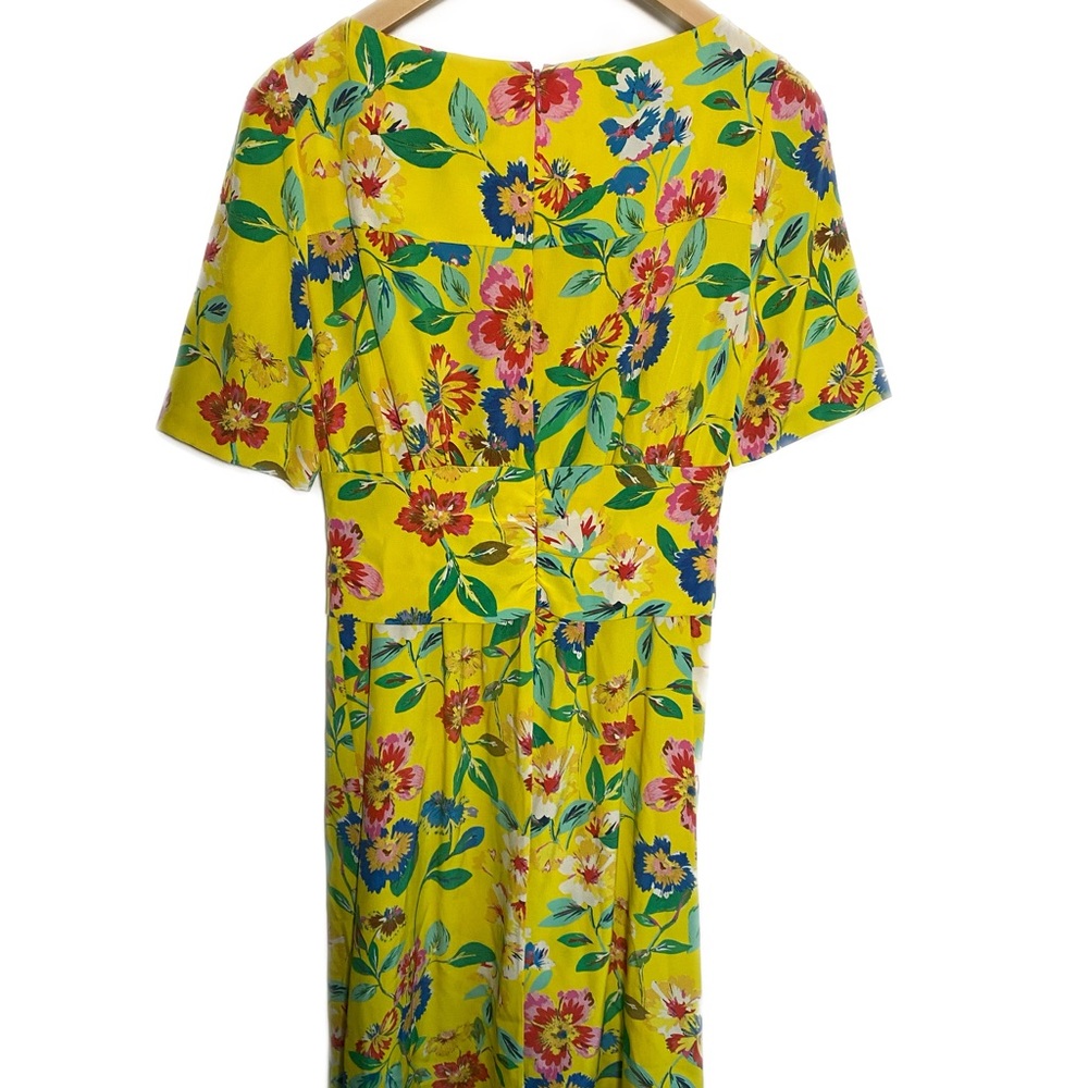 Kate Spade Yellow Floral Midi Dress - Picture 2 of 7